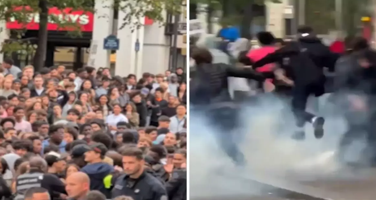 Avrupa’nın göbeğinde bedava tavuğa hücum: Polis biber gazıyla dağıttı