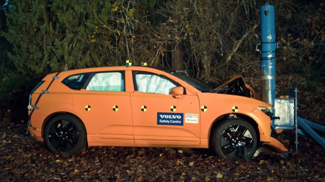 Volvo EX60 için gerçekleştirilen zorlu kaza testinden görüntüler paylaşıldı [Video]