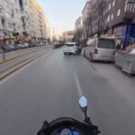Motosiklet Kazasında Ölüm Kıl Payı Atlattı: Kaza Anı Kamerada