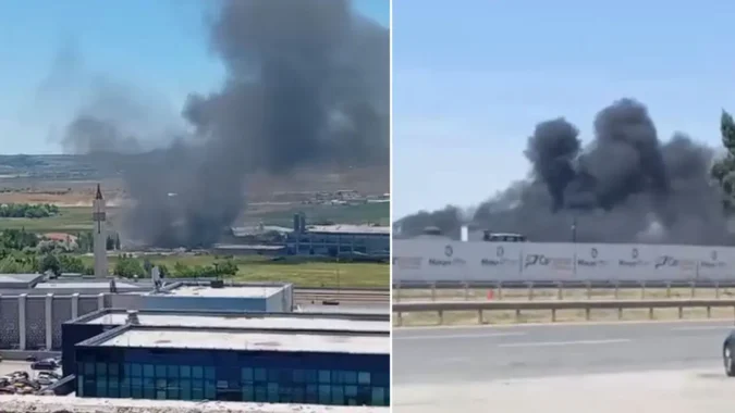 Ankara’da Alçı Fabrikasında Yangın Paniği: Bir Çalışan Mahsur Kaldı